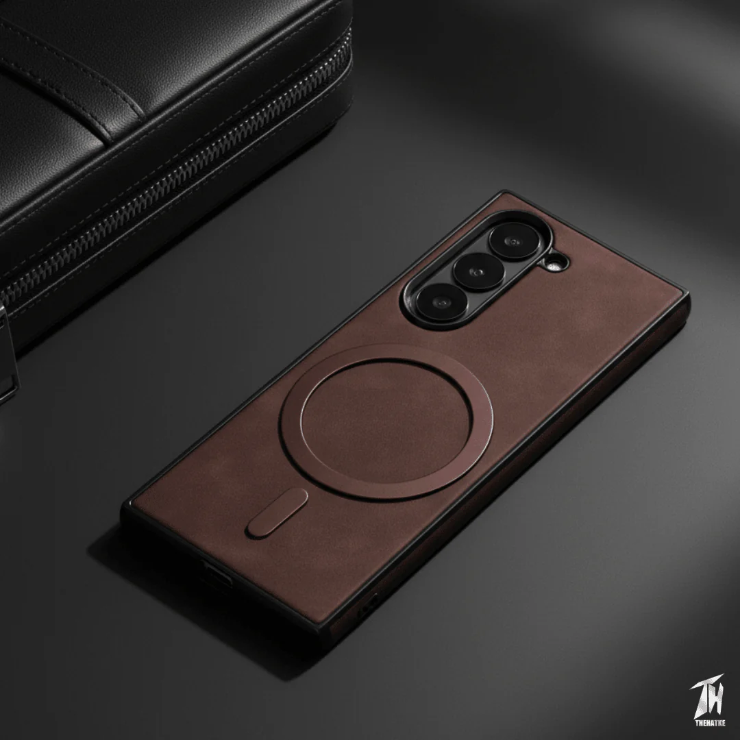 Stride Brown Magsafe Leather Case for Samsung Galaxy Z FOLD 6 - Image 2