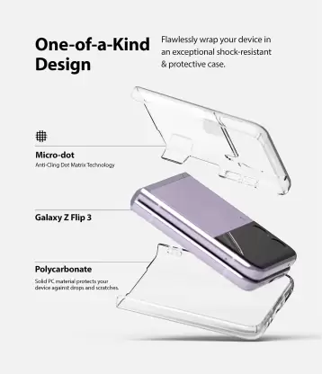 Transparent TPU Silicone case for Samsung Galaxy Z FLIP - Image 3