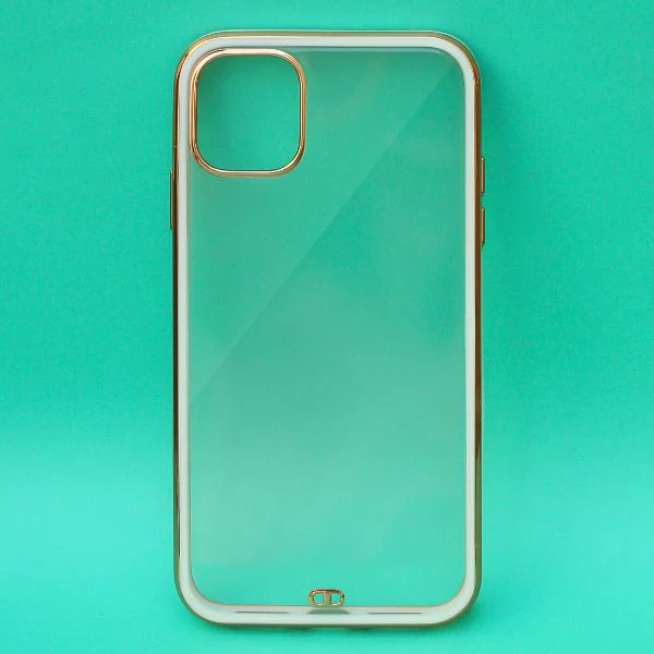 White Electroplated Transparent Case for Apple iphone 11 Pro Max - Image 2