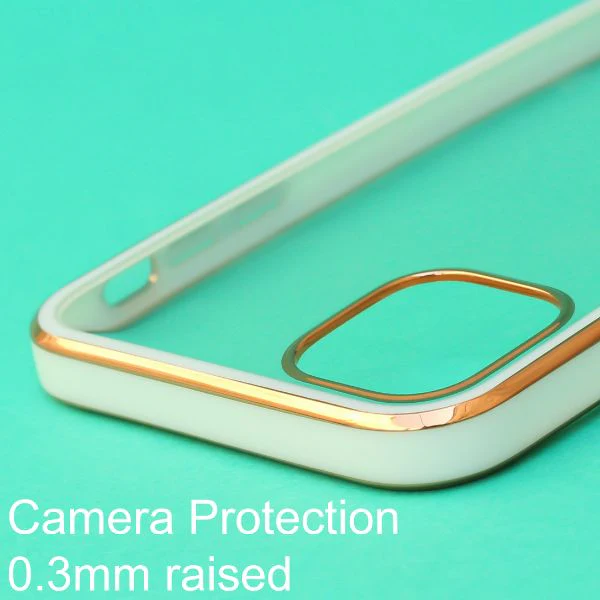 White Electroplated Transparent Case for Apple iphone 12 Pro - Image 4