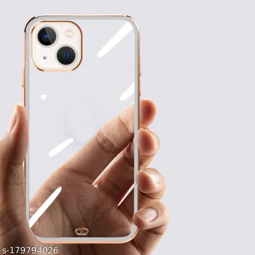 White Electroplated Transparent Case for Apple iphone 14 Plus