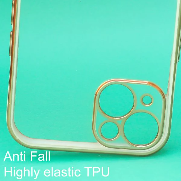 White Electroplated Transparent Case for Apple iphone 14 Plus - Image 3