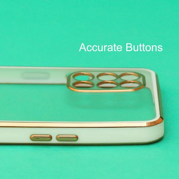White Electroplated Transparent Case for Oneplus 9r - Image 3