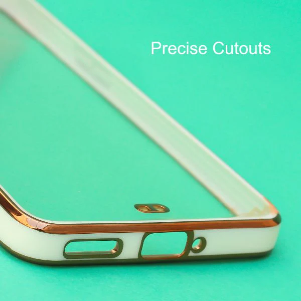 White Electroplated Transparent Case for Oneplus 9RT - Image 6
