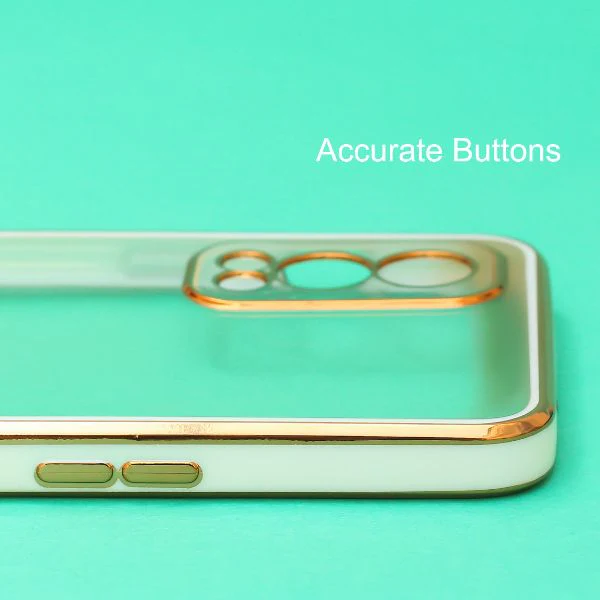 White Electroplated Transparent Case for Oneplus Nord 2 - Image 3