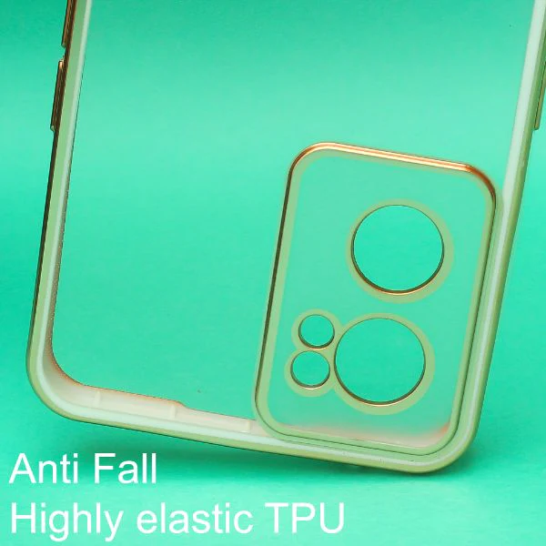 White Electroplated Transparent Case for Oneplus Nord CE 2 - Image 3