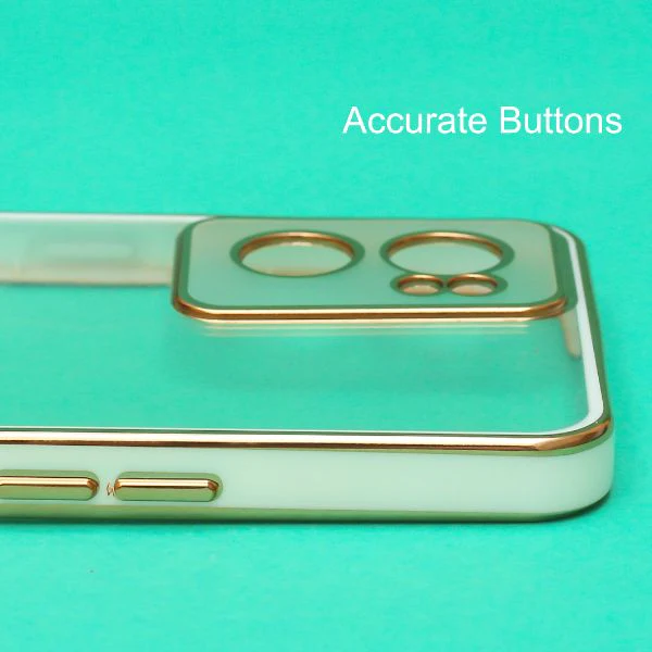 White Electroplated Transparent Case for Oneplus Nord CE 2 - Image 4