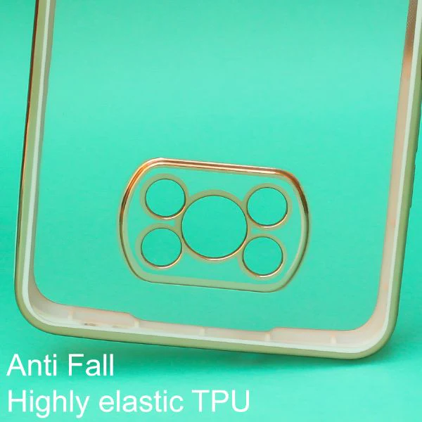 White Electroplated Transparent Case for Poco X3 - Image 2