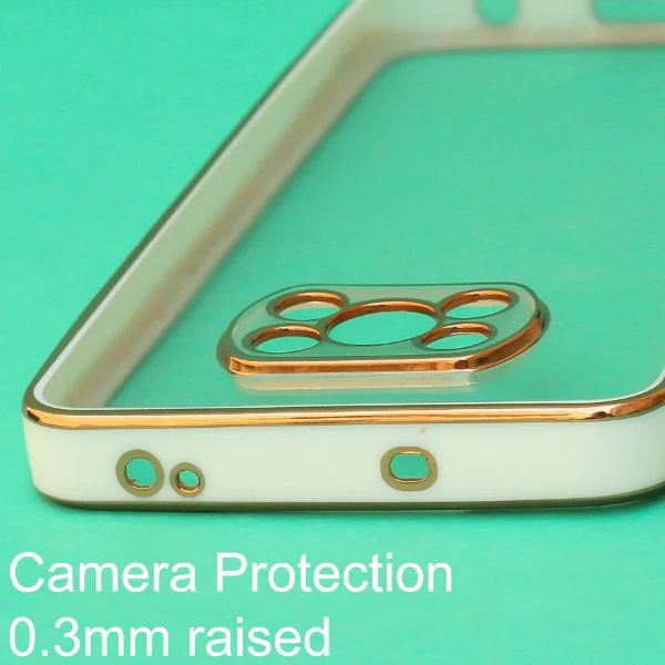 White Electroplated Transparent Case for Poco X3 - Image 4