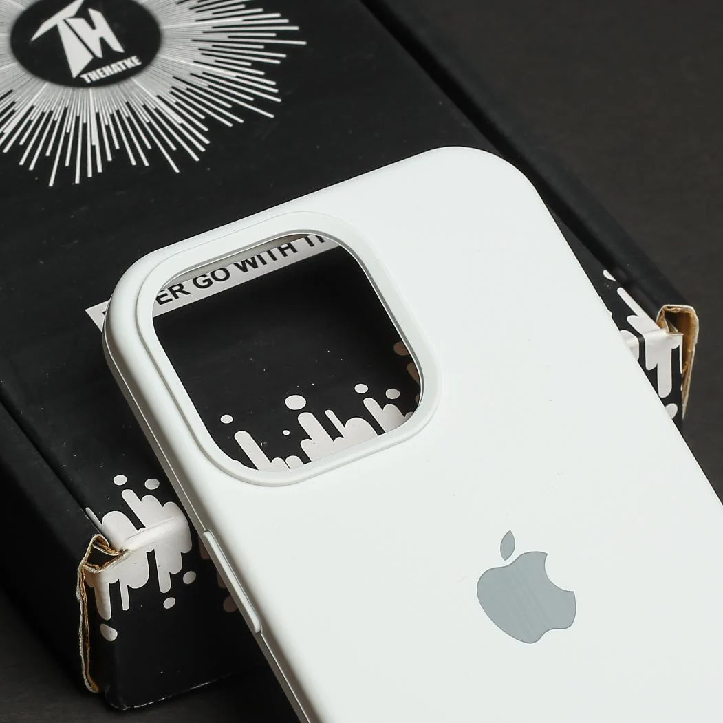 White Original Silicone case for Apple iphone 14 Pro Max - Image 4