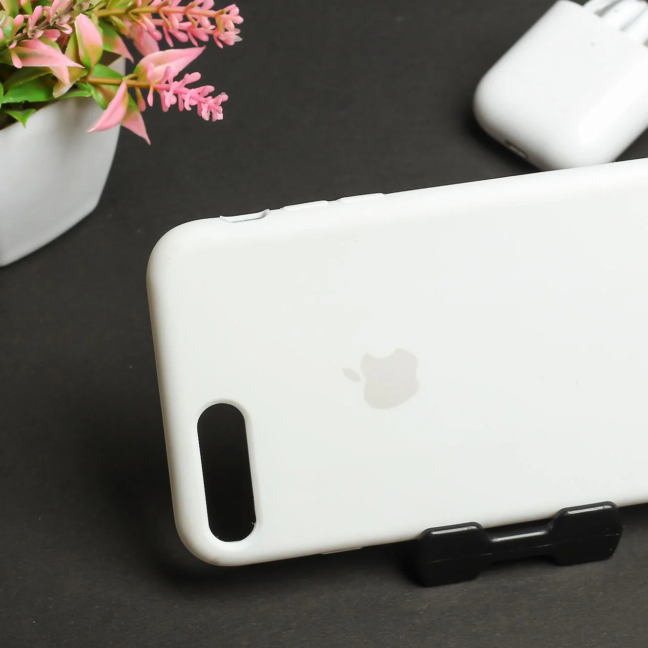 White Original Silicone case for Apple iphone 7 Plus - Image 3