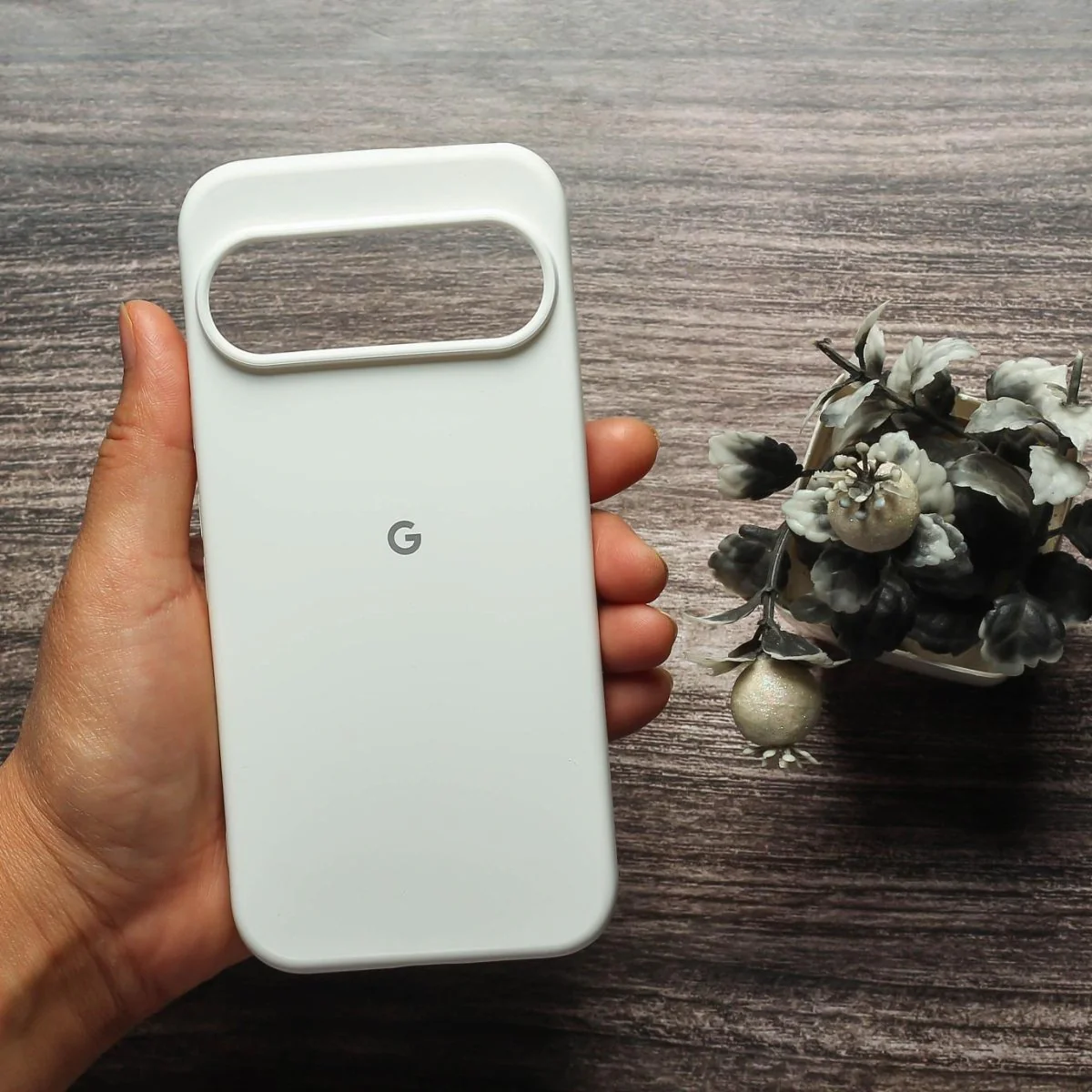 White Original Silicone case for Google Pixel 9 Pro