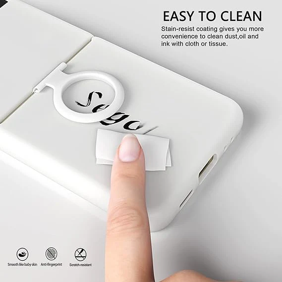 White Original Silicone case for Samsung Galaxy Z FLIP 4 - Image 2