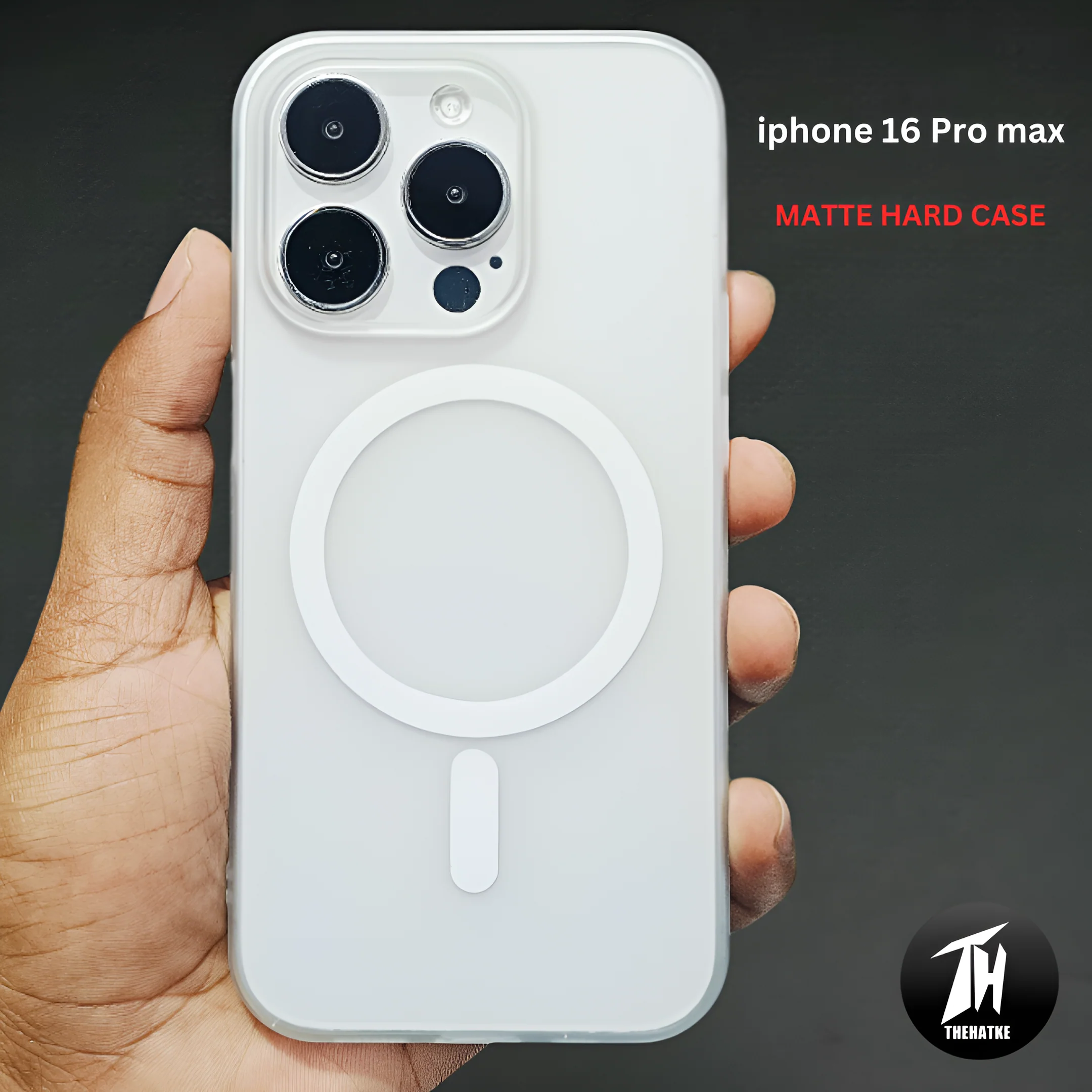 White Paper Matte Magsafe Case for Apple Iphone 16 Pro Max - Image 5