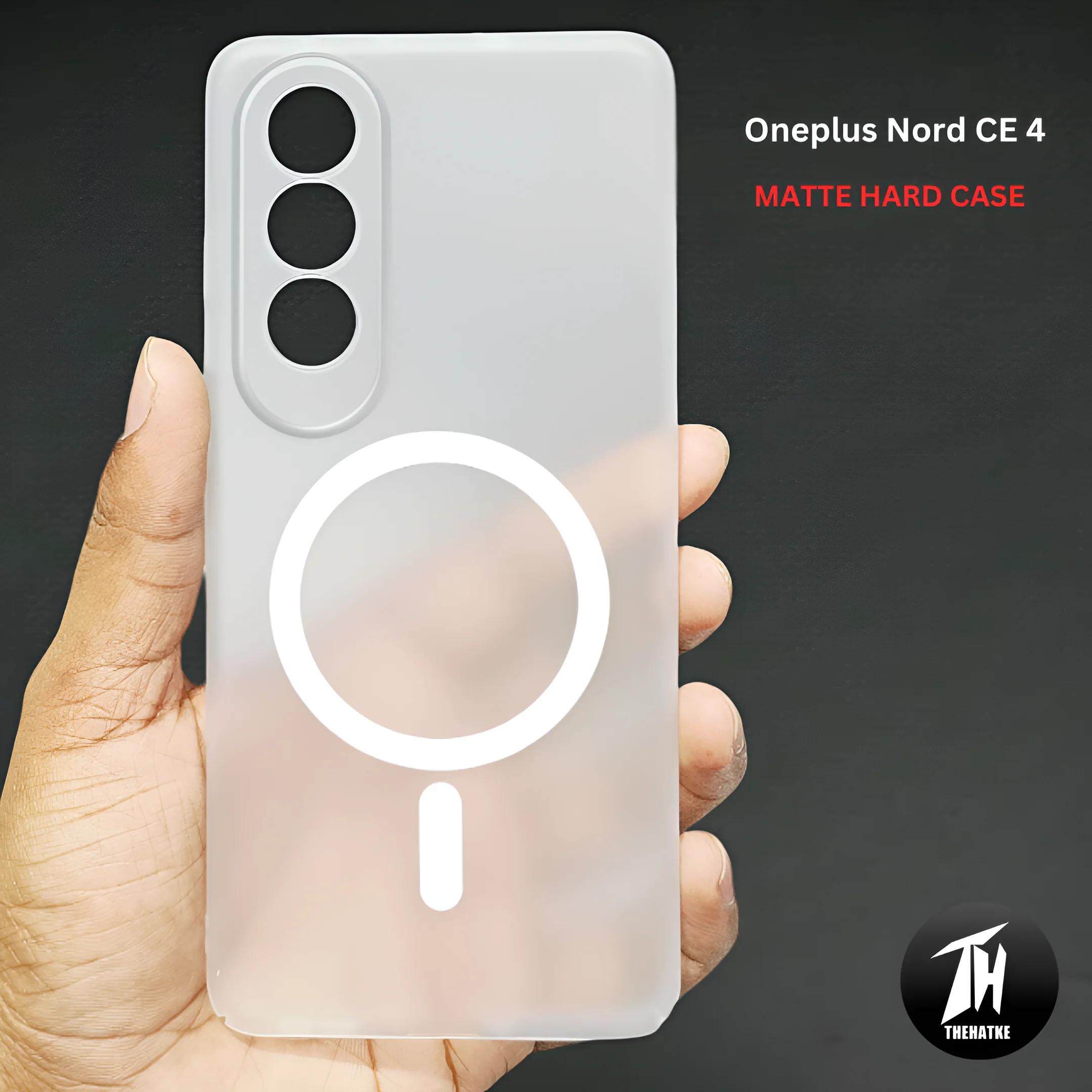 White Paper Matte Magsafe Case for Oneplus Nord CE 4 - Image 5