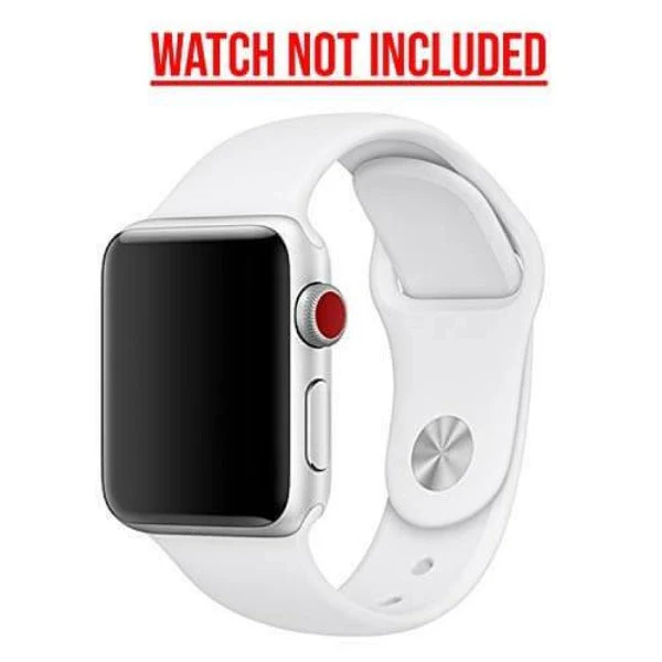White Plain Silicone Strap For Watch Series 2 (42mm/44mm/45mm/46mm/49mm) - Image 5