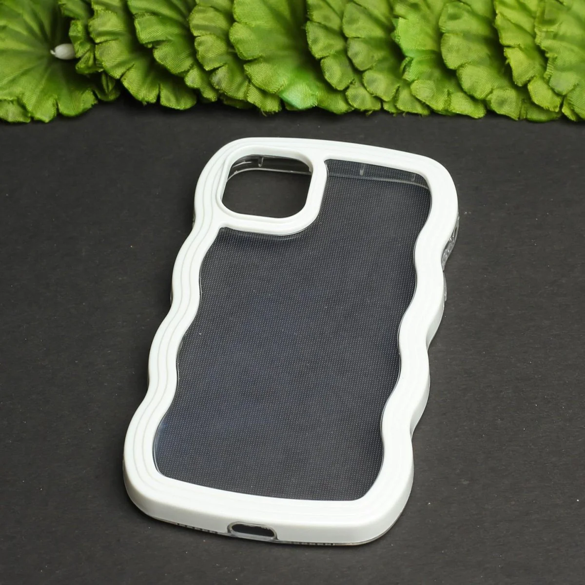 White Zig Zag Frame Silicon Case for Apple Iphone 11 - Image 2