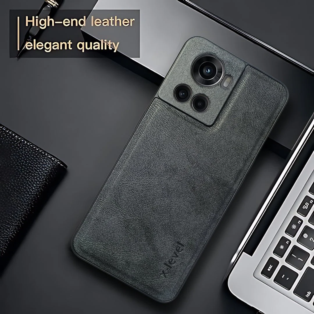 X-LEVEL Black Leather Case for Oneplus 10r