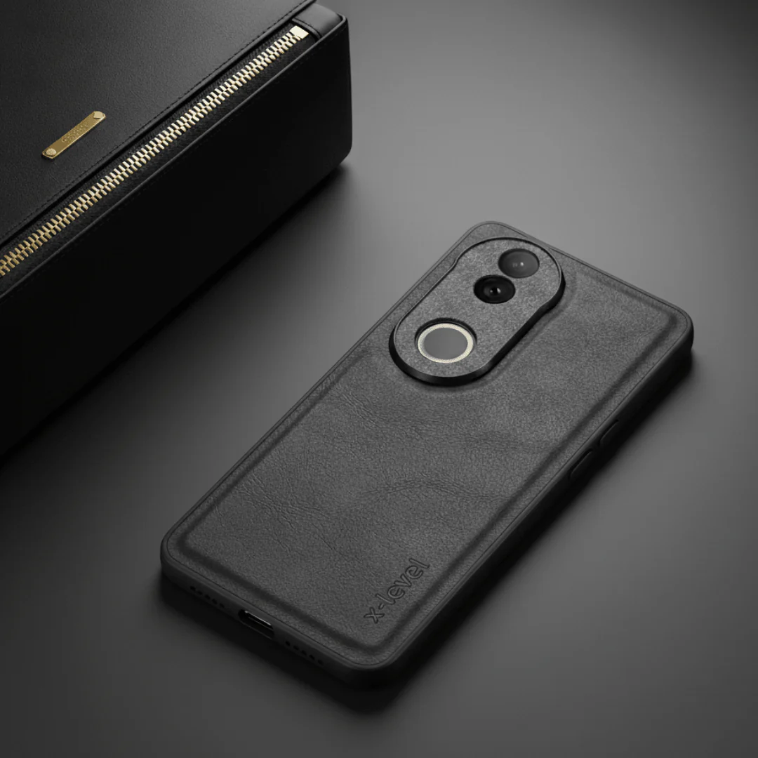 X-LEVEL Black Leather Case for Vivo V50