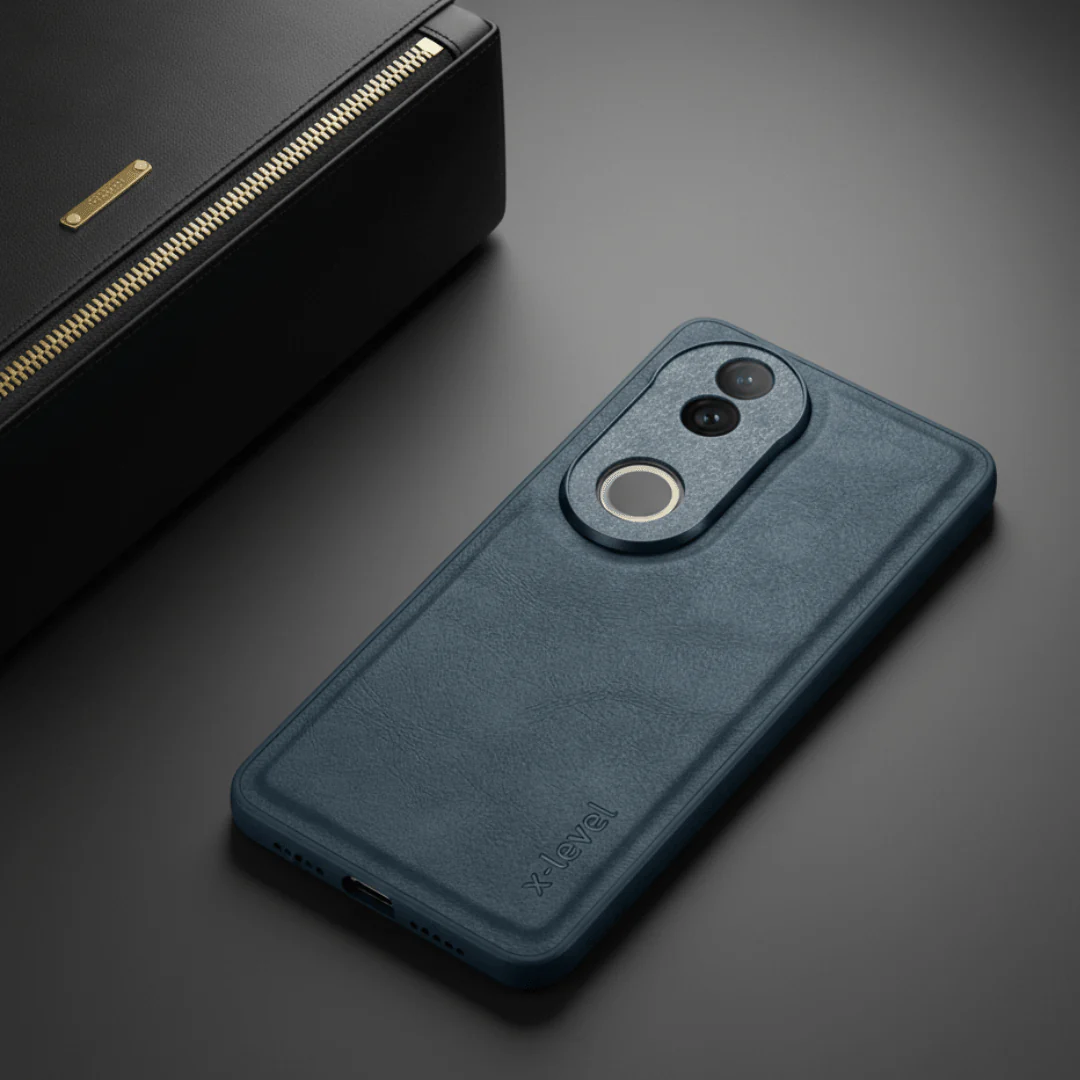 X-LEVEL Blue Leather Case for Vivo V50