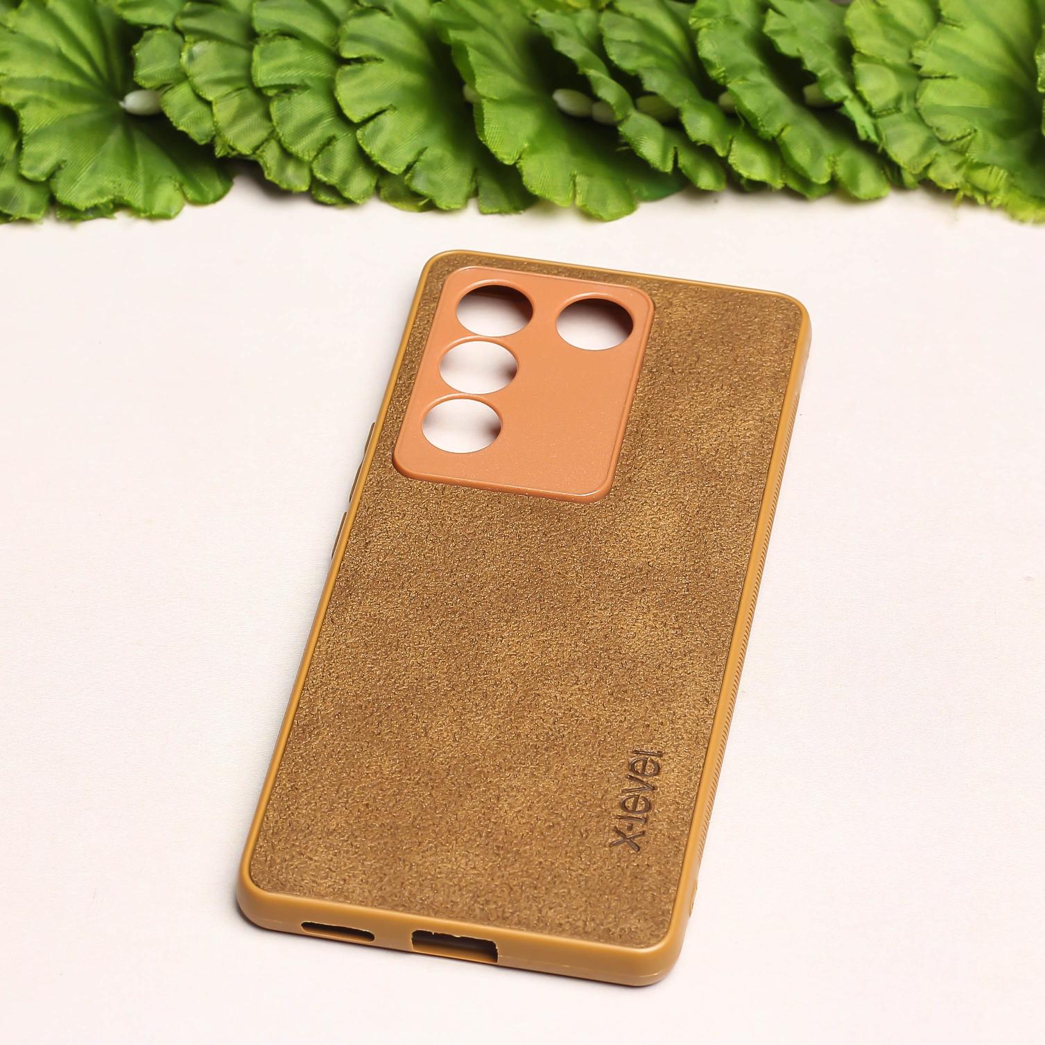 X-LEVEL Brown Leather Case for Vivo V27 - Image 2
