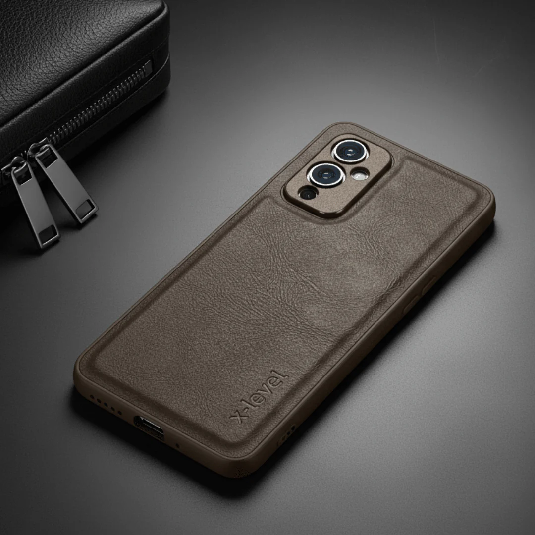 X-LEVEL Dark Brown Leather Case for Oneplus 9