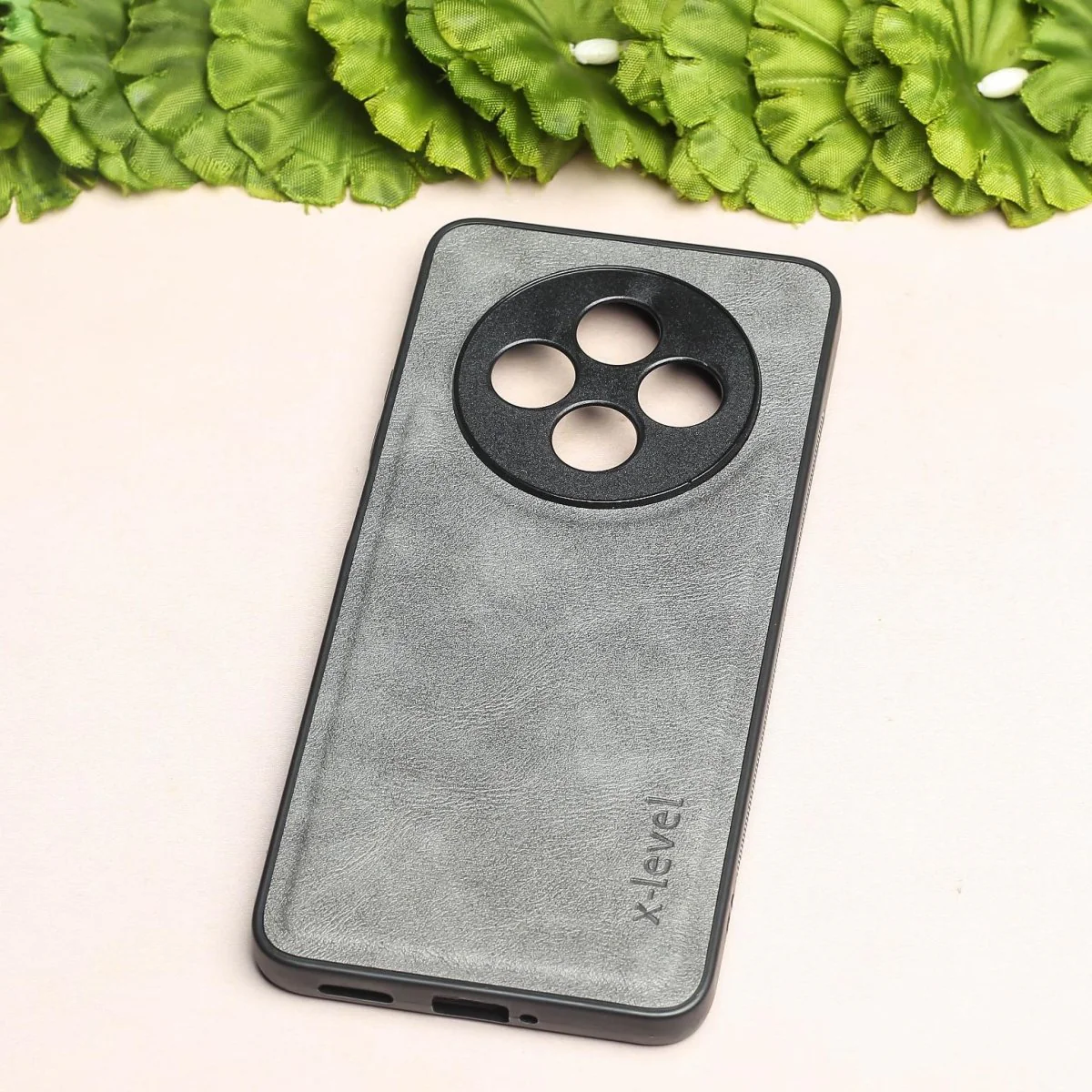 X-LEVEL Grey Leather Case for OPPO Reno 12F 5G - Image 2