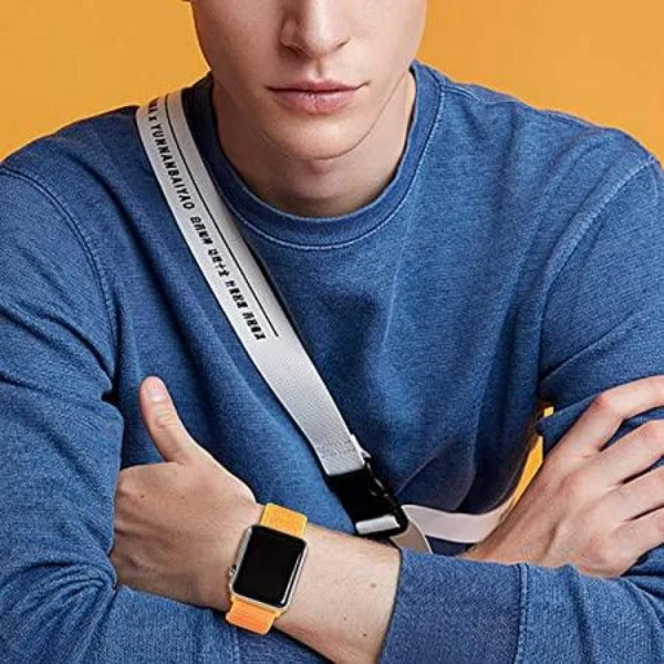 Yellow Border Nylon Strap For Apple Watch Series 1 (42mm/44mm/45mm/46mm/49mm) - Image 5