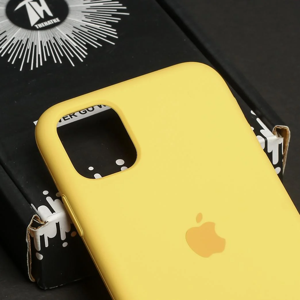 Yellow Original Silicone case for Apple iPhone 12 mini - Image 4