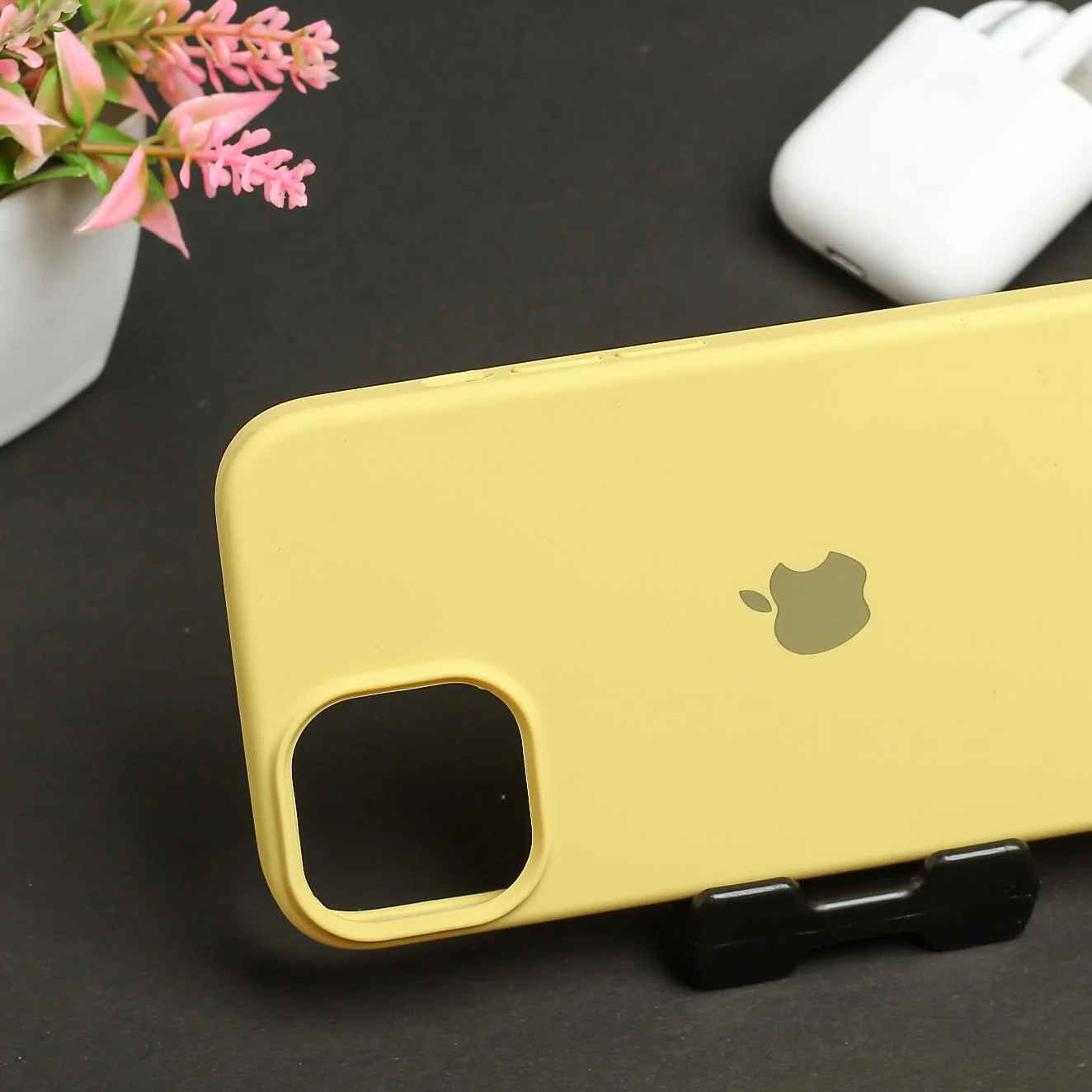 Yellow Original Silicone case for Apple iphone 13 - Image 3
