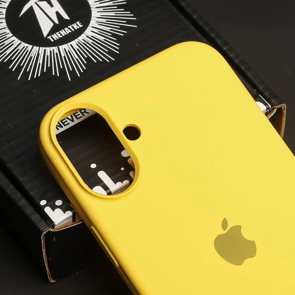 Yellow Original Silicone case for Apple iphone 17 - Image 4