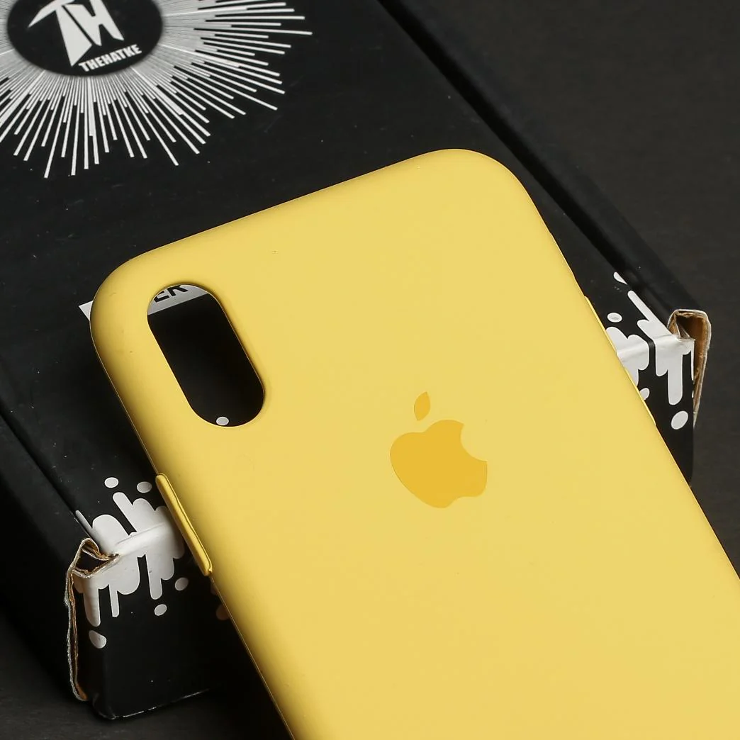 Yellow Original Silicone case for Apple iphone Xs Max - Image 4