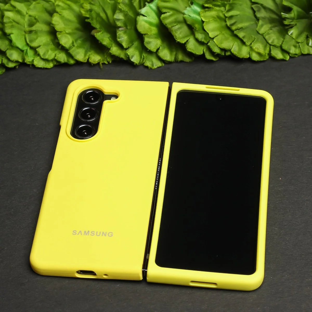 Yellow Original Silicone case for Samsung Z Fold 5 5G - Image 2