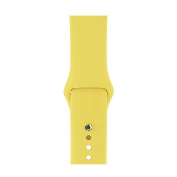 Yellow Plain Silicone Strap For Watch Series 4 (42mm/44mm/45mm/46mm/49mm) - Image 2
