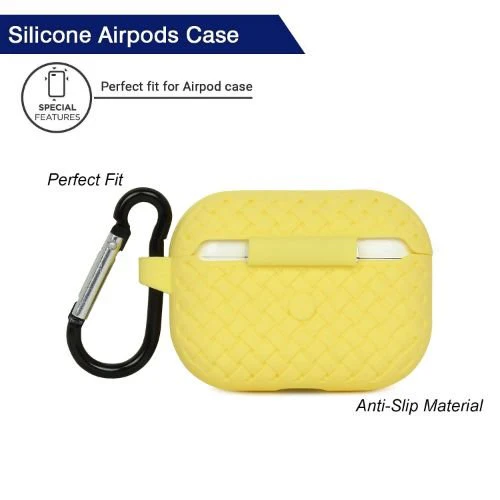 Yellow Stylish Silicone Case For Apple Airpods Pro - Image 4